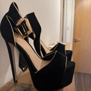 ASOS Black and Gold High Heels